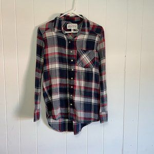 Girl Krazy Plaid Button UP Shirt, Size Small
